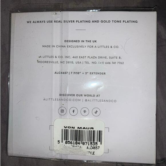 A Littles & Co A Little April Adventurous Silver Plated Birthstone Necklace NWT - Picture 6 of 8